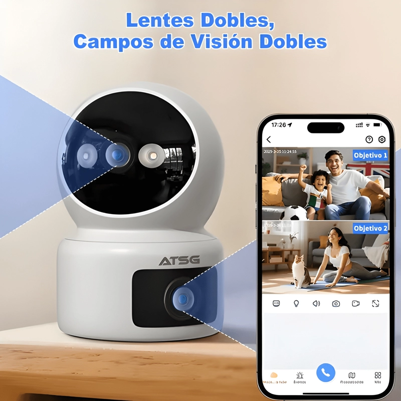 ATSG® 10MP WIFI DOBLE LENTE CAMARA DE SEGURIDAD 2.4/5GHZ - 2