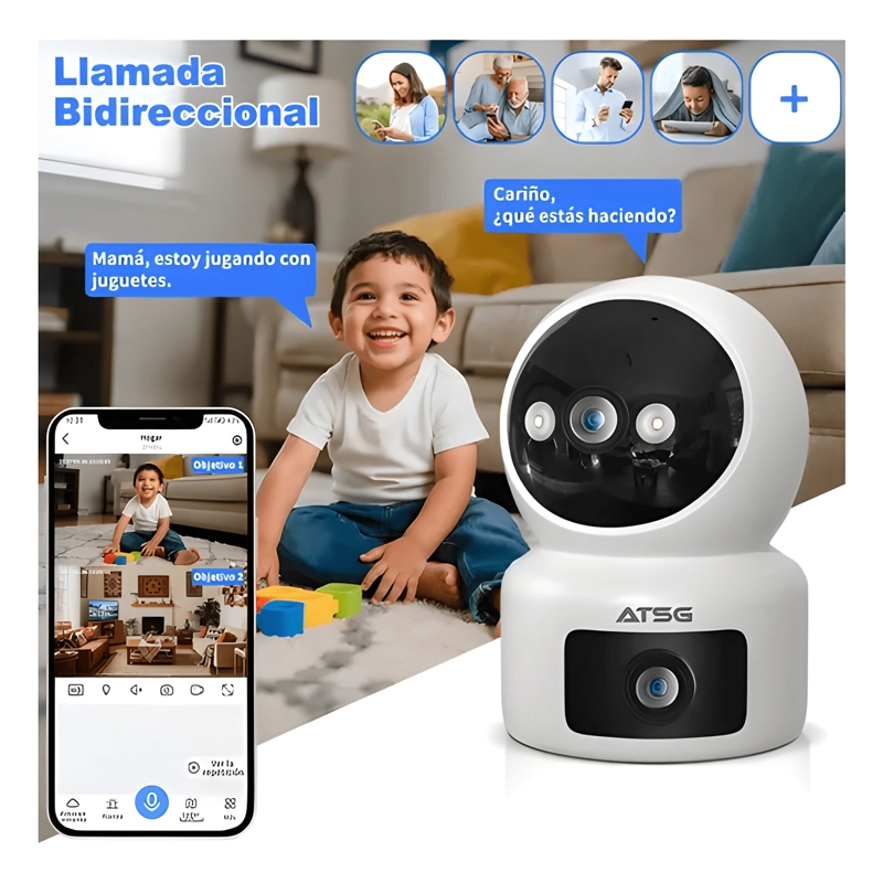 ATSG® 10MP WIFI DOBLE LENTE CAMARA DE SEGURIDAD 2.4/5GHZ - 4
