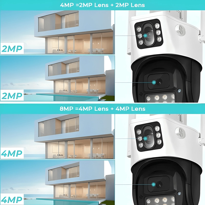 CAMARA DE SEGURIDAD 4K EXTERIOR PANTALLA DUALL 8MP/3LXM - 3