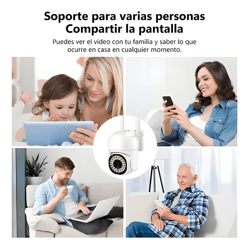 CAMARA SUPERCENTER HOGAR WIFI HD 1080P PTZ 2 UNIDADES MAX - 2