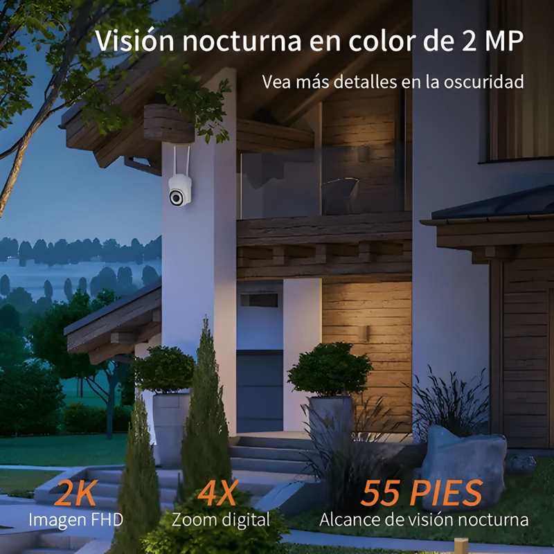CAMARA SUPERCENTER HOGAR WIFI HD 1080P PTZ 2 UNIDADES MAX - 3