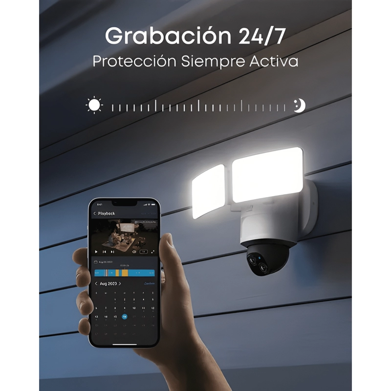CAMARA DE SEGURIDAD INALAMBRICAS EUFY FLOODLIGHT CAM E340, - 4