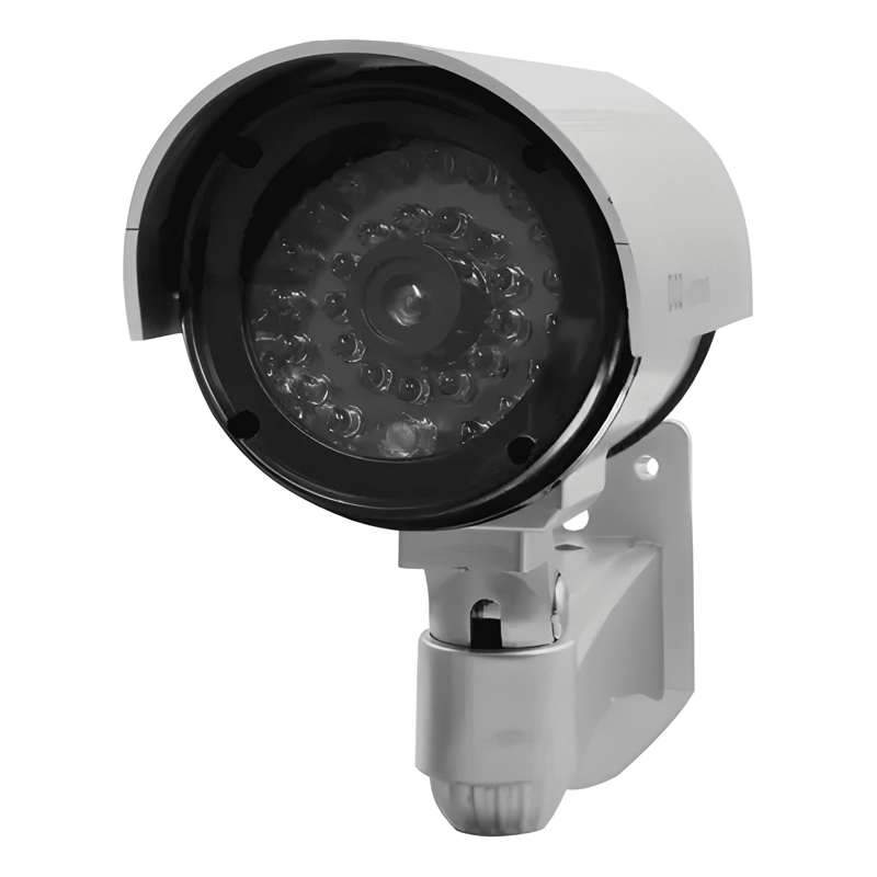CAMARA DE SEGURIDAD FALSA DISUASION REALISTA LUZ LED ROJO - 2