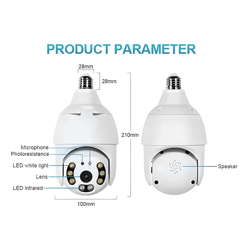 CAMARA DE SEGURIDAD OEM E27 CON RESOLUCION 2MP BLANCO - 4