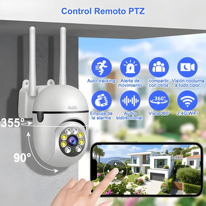 OJO® 2PCS 4MP CAMARA DE SEGURIDAD WIFI CAMARA VIGILANCIA - 1