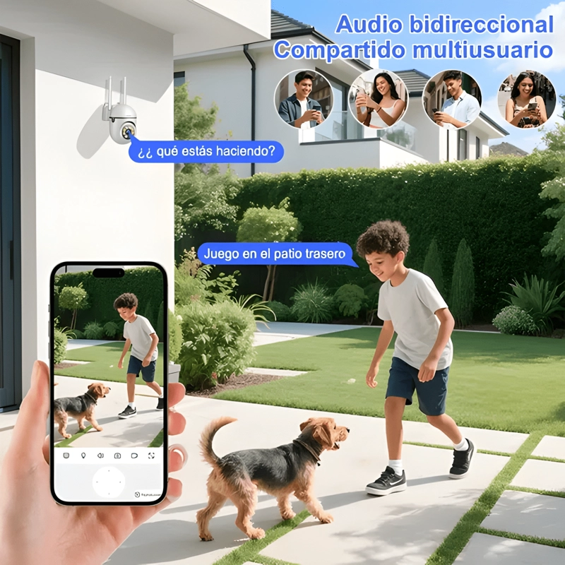 OJO® 2PCS 4MP CAMARA DE SEGURIDAD WIFI CAMARA VIGILANCIA - 2
