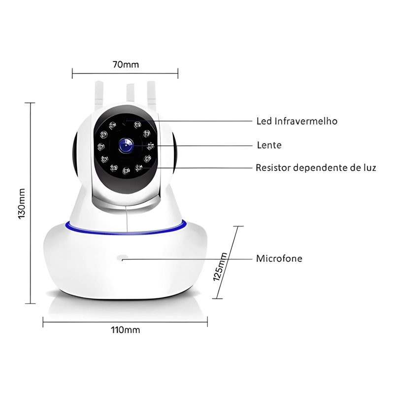 CAMARA ROBOT HD, 3 ANTENAS, WIFI 360, VISION NOCTURNA, VOZ - 1