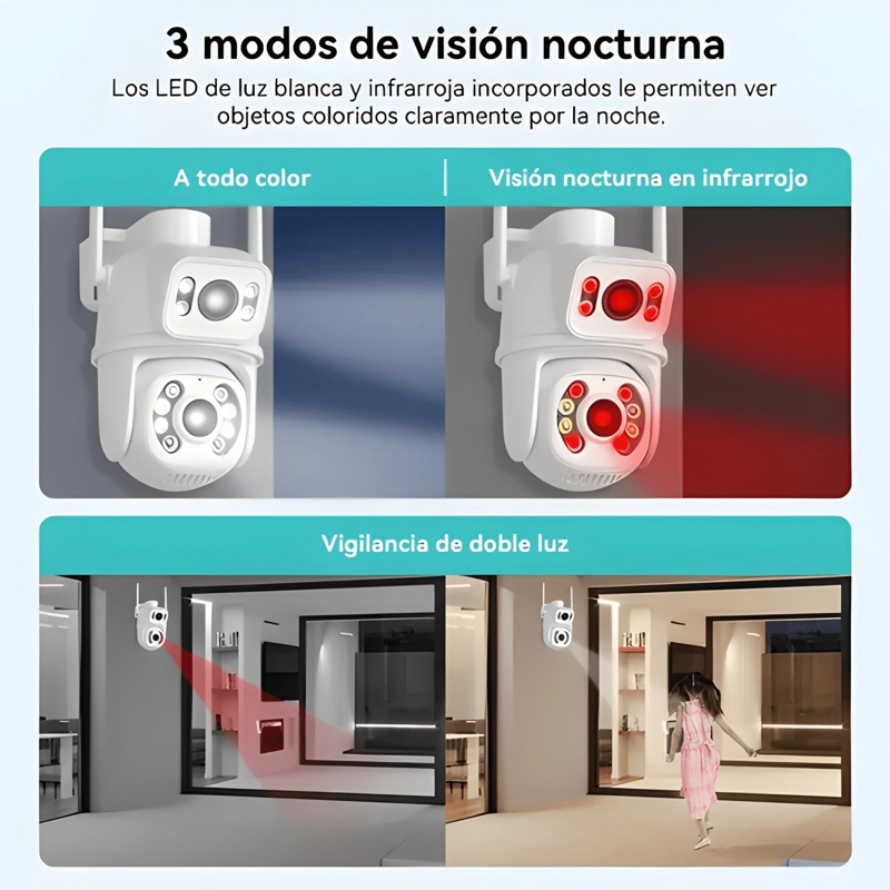 CAMARA DE SEGURIDAD WIFI EXTERIOR 4K 8MP CON TARJETA DE 128G - 2