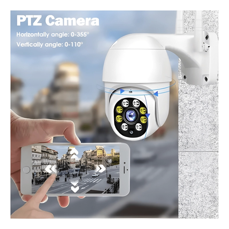 CAMARA IP CON MOVIMIENTO INFRARROJO IMPERMEABLE WIFI BLANCO - 1