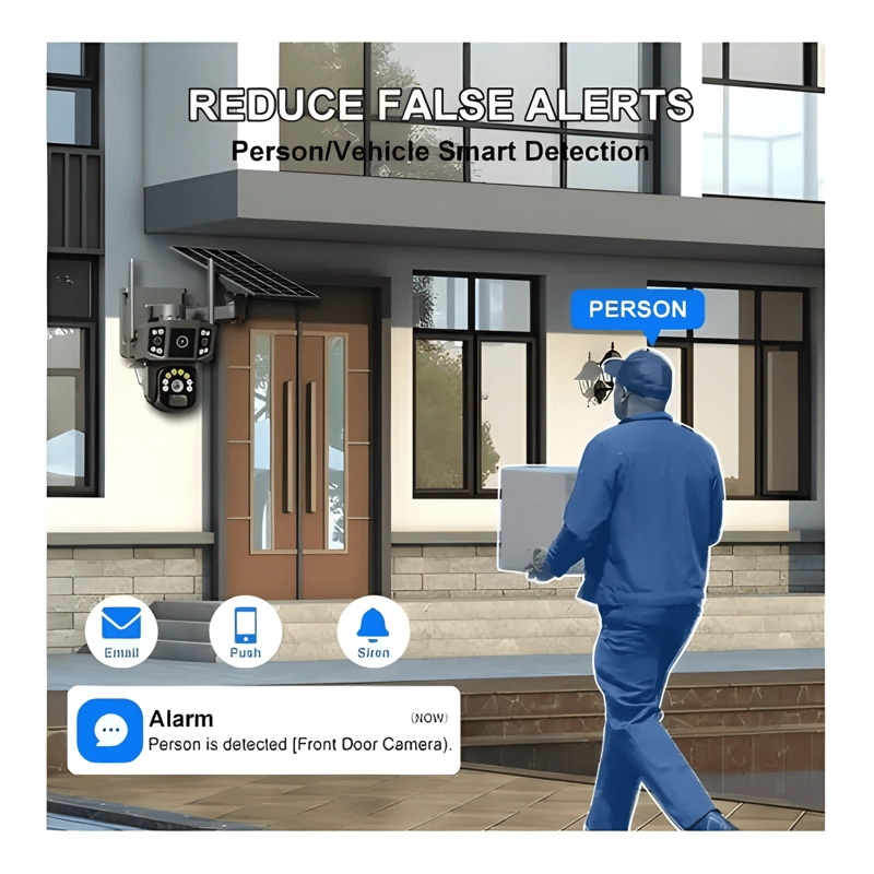 CAMARA SEGURIDAD SOLAR WIFI INALAMBRICA LENTE DUAL4K V380PRO - 3