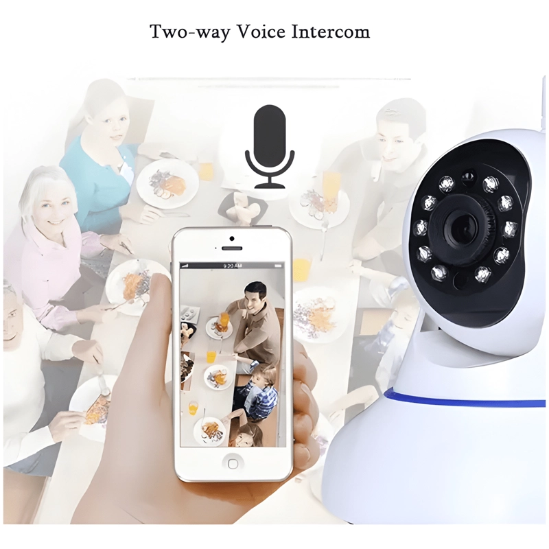 CAMARA ROBOTICA DE SEGURIDAD WIFI 5 ANTENAS NUBE MICRO - 1
