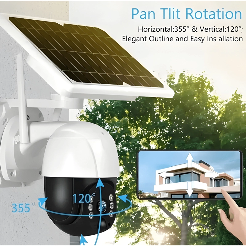 CAMARA ROBOT IP67 SOLAR 1080P TIPO DOMO SOLAR WIFI BLANCO - 2