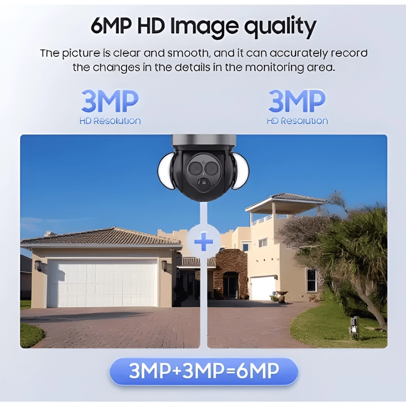 CAMARA 4G DUAL LENS PANEL SOLAR 6MPX X12 ZOOM 100% AUTONOMA - 4