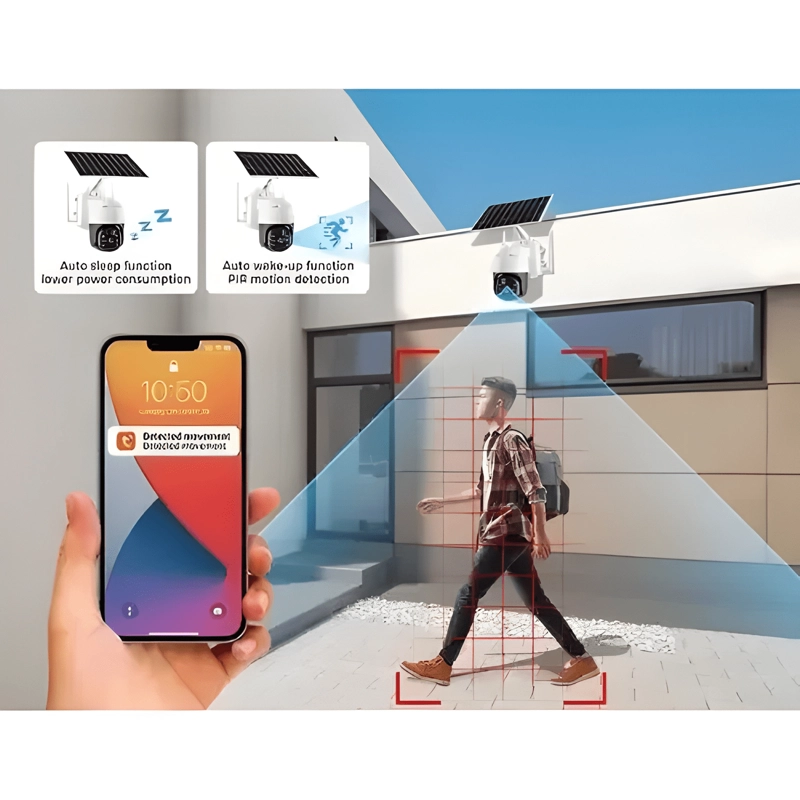 CAMARA H D PTZ SOLAR 5MP IP67 WIFI CON MOVIMIENTO - 1