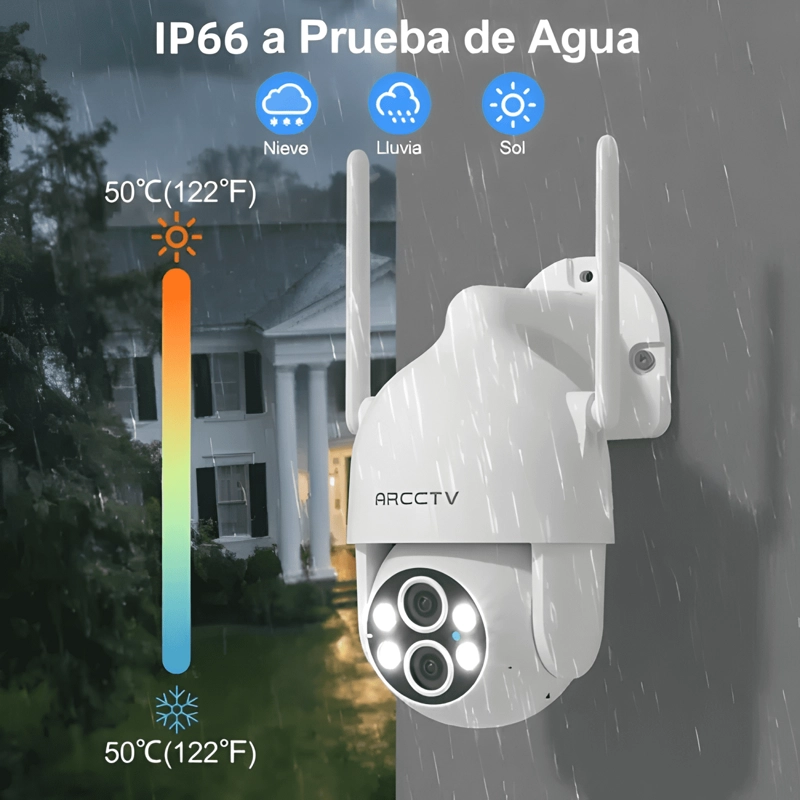 CAMARA DE SEGURIDAD WIFI IP DOBLE LENTE CON AUDIO HD XL - 4