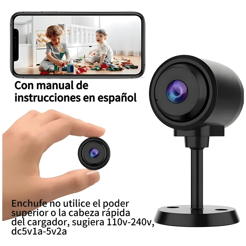 MINI CAMARA ESPIA CON SENSOR WIFI DE MONITOREO GRAN ANGULAR - 1