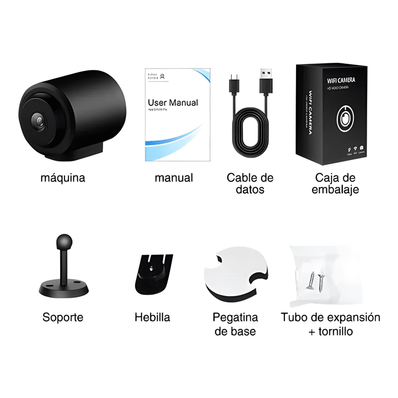 MINI CAMARA ESPIA CON SENSOR WIFI DE MONITOREO GRAN ANGULAR - 2