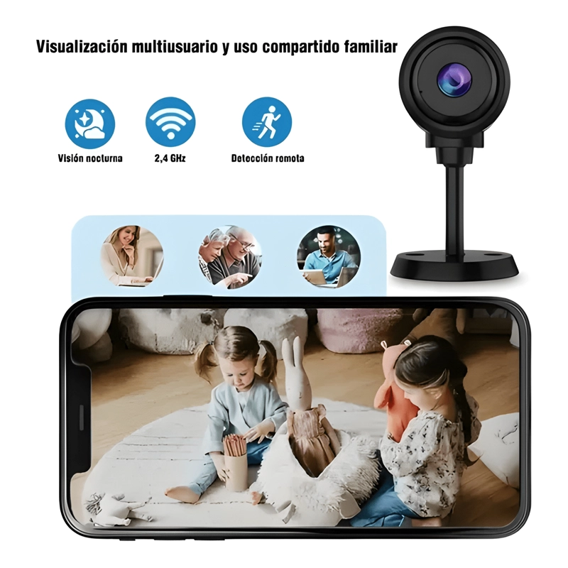 MINI CAMARA ESPIA CON SENSOR WIFI DE MONITOREO GRAN ANGULAR - 4