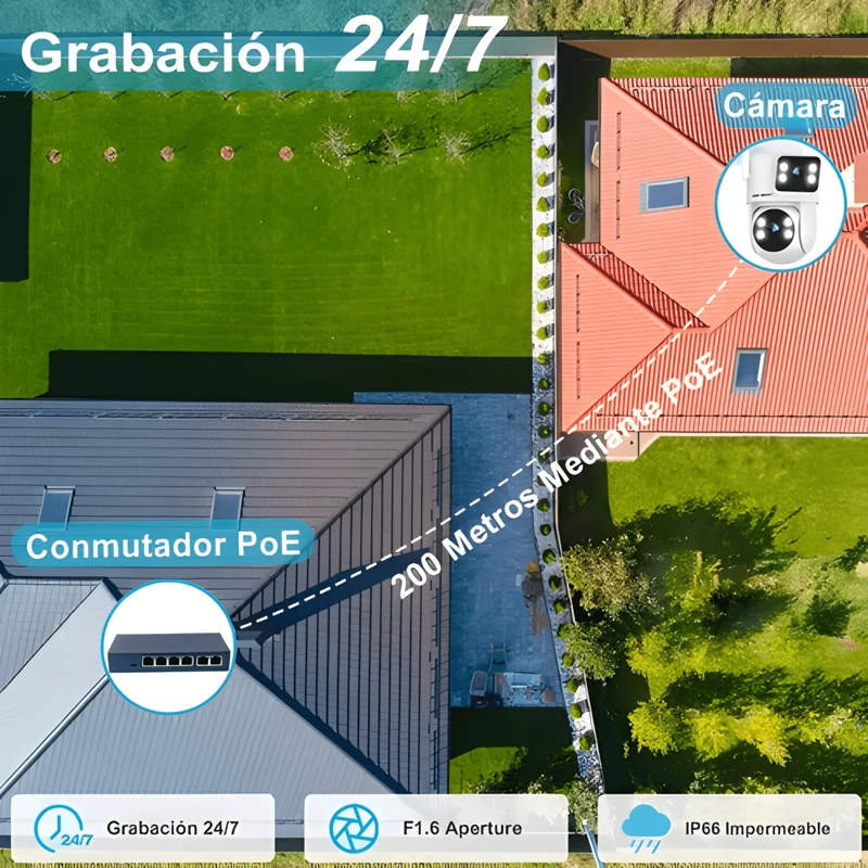 GENBOLT CAMARA DE VIGILANCIA EXTERIOR WIFI 24/7 INALAMBRICA - 4