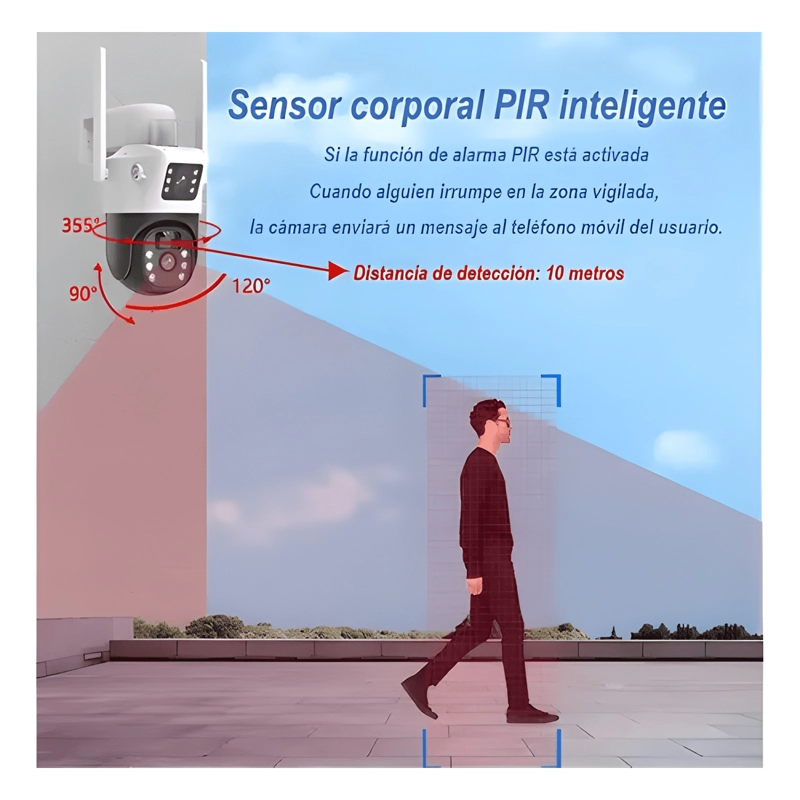 CAMARA SOLAR ADGET 4MP EXTERIOR BINOCULAR WIFI INALAMBRICA - 3