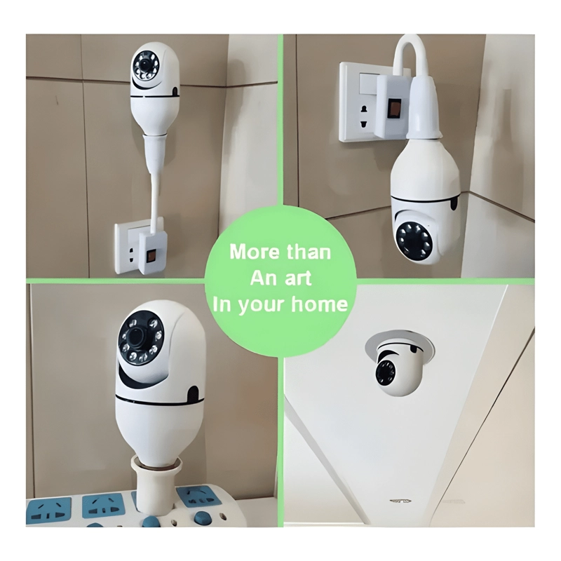 CAMARA IP DE SEGURIDAD AMPOLLETA MOTORIZADA 360° E27 BLANCO - 3