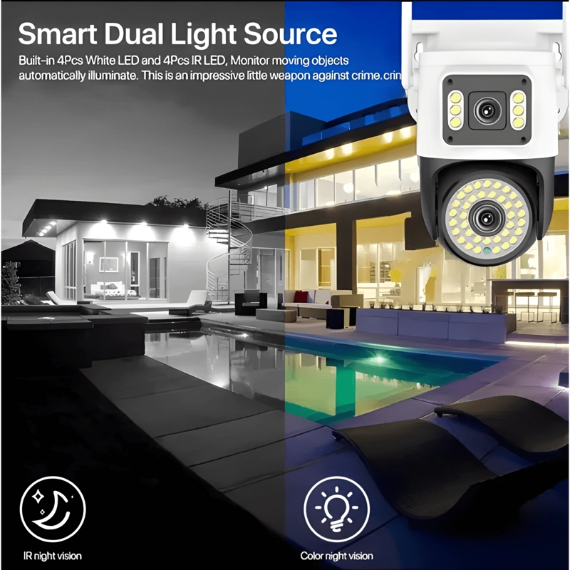 CAMARA IP EXTERIOR DOBLE VISION NOCTURNA 360 CON APP YOOSEE - 2