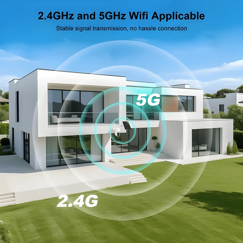2NLF® 5G SOLAR CAMARA DE SEGURIDAD EXTERIOR WIFI IP BLANCO - 3