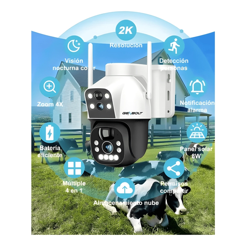 GENBOLT® 3G/4G LTE SOLAR CAMARA DE VIGILANCIA EXTERIOR PLUS - 1