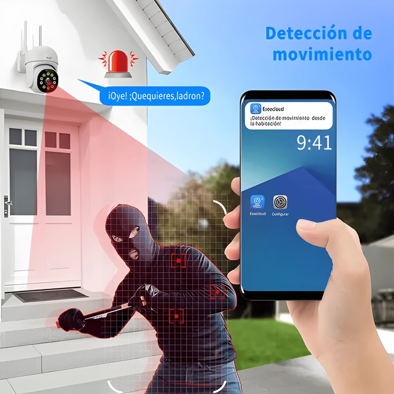 2NLF® 2PCS CAMARA DE SEGURIDAD EXTERIOR WIFI IP 360 BLANCO - 1