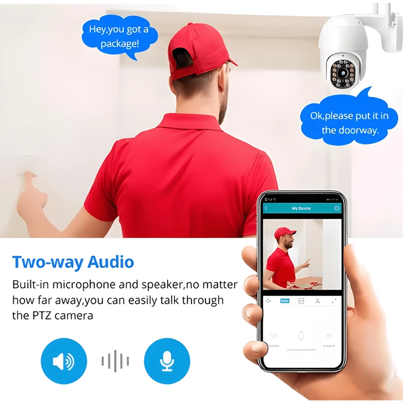 CAMARA SEGURIDAD IP WIFI EXTERIOR QP MODELO A9 BLANCO - 4
