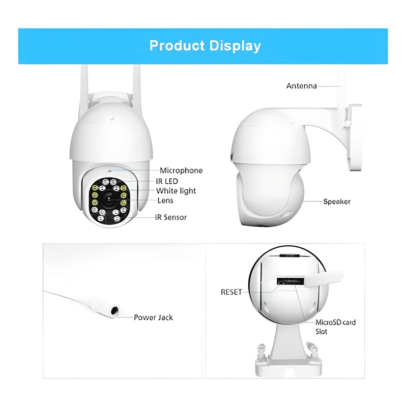 CAMARA EXTERIOR DOMO IP WIFI HD MOTORIZADA VISION M18 - 2