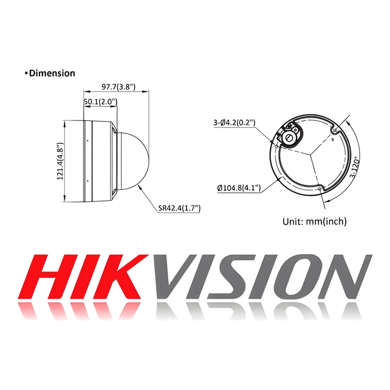CAMARA IP ANTIVANDALICA HIKVISION CON MICROFONO BLANCO - 3