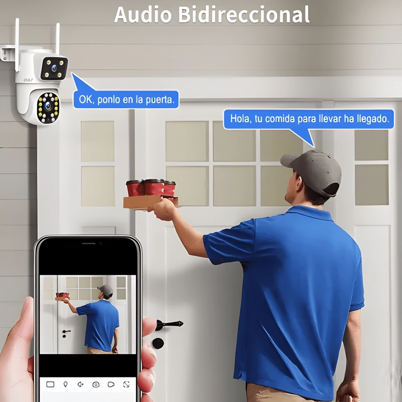 2NLF® 5G CAMARA DE SEGURIDAD EXTERIOR WIFI IP 360 - 2