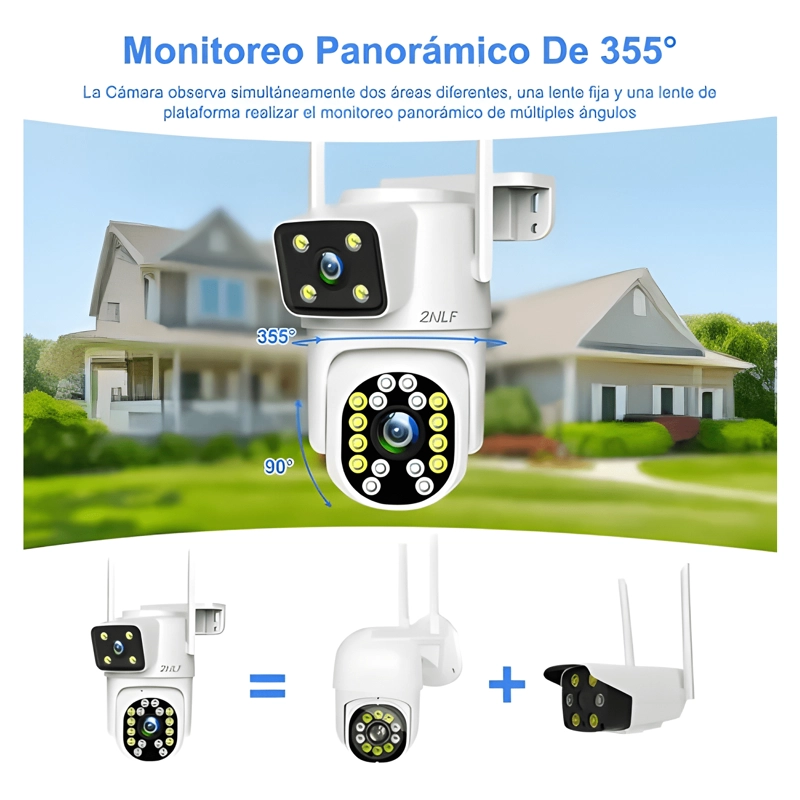 2NLF® 5G CAMARA DE SEGURIDAD EXTERIOR WIFI IP 360 - 3