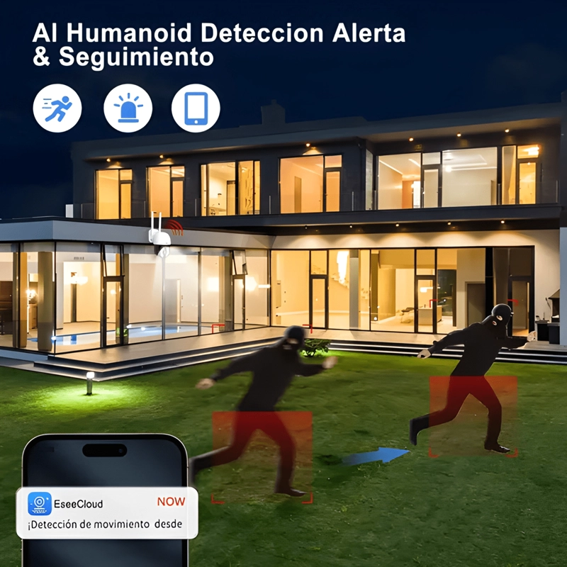2NLF CAMARA DE SEGURIDAD EXTERIOR WIFI IP 360 IMPERMEABLE - 1