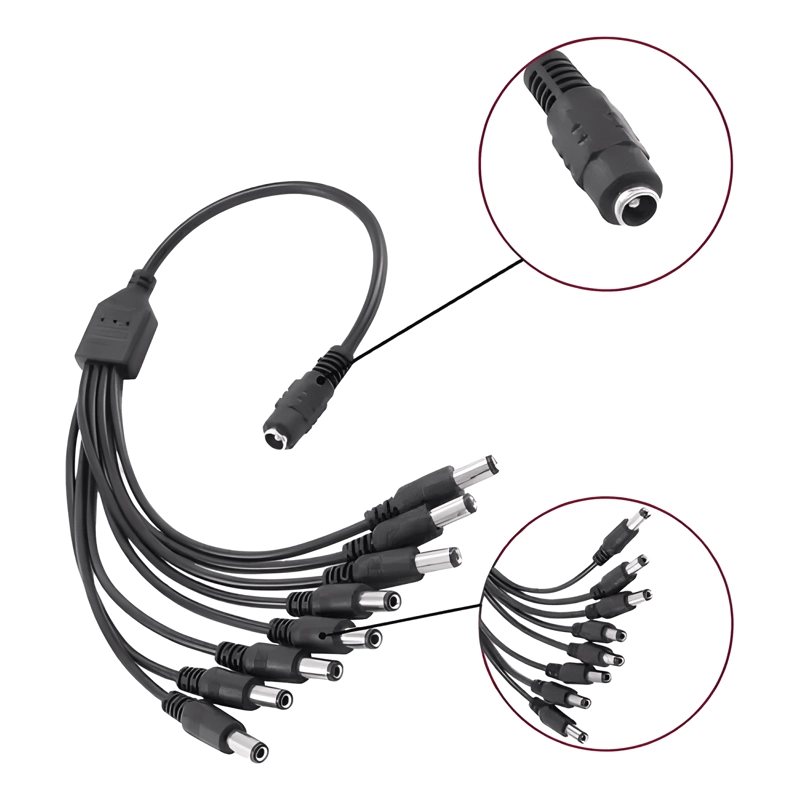 FUENTE PODER CAMARAS SEGURIDAD 12V 8A + CABLE PODER + PULPO - 1