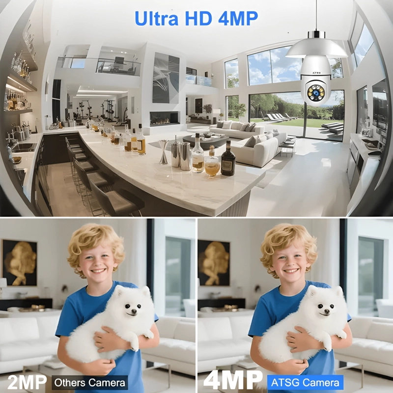 ATSG® PACK X2 CAMARA DE SEGURIDAD DE 360° VISION NOCTURNA - 3
