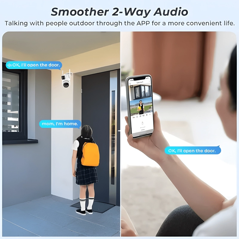 CAMARA WIFI SEGURIDAD IP EXTERIOR DOBLE LENTE WIFI PLUS - 3