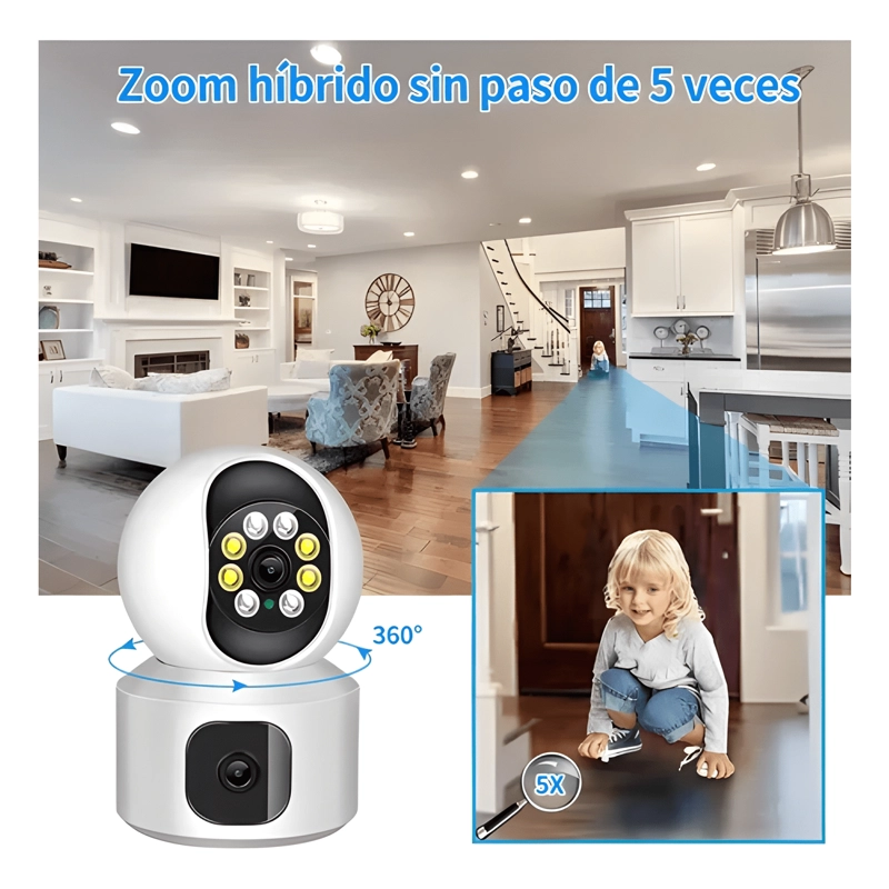 ATSG® CAMARA DE SEGURIDAD DOBLE PANTALLA WIFI IP 360 FULL - 3
