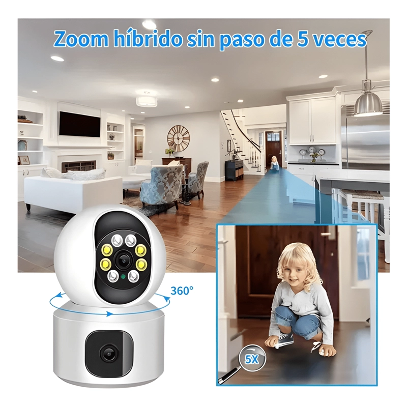 ATSG CAMARA DE SEGURIDAD DOBLE PANTALLA WIFI IP 360 FULL PRO - 4
