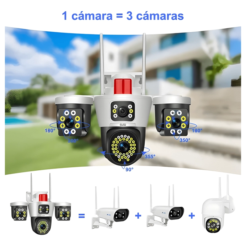 OJO® 5G TRES LENTES CAMARA DE SEGURIDAD 18MP - 1