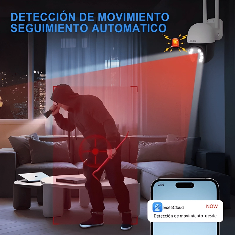 ATION® 5G 2.4G CAMARA DE SEGURIDAD VIGILANCIA EXTERIOR WIFI - 1