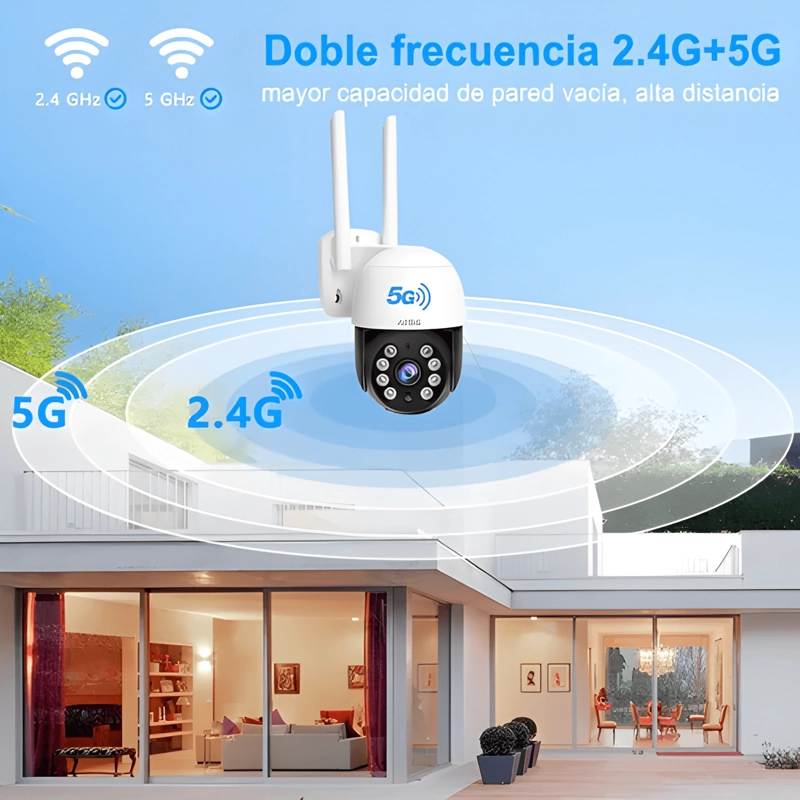 ATION® 5G 2.4G CAMARA DE SEGURIDAD VIGILANCIA EXTERIOR WIFI - 2