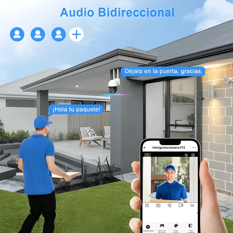 ATION® 5G 2.4G CAMARA DE SEGURIDAD VIGILANCIA EXTERIOR WIFI - 4