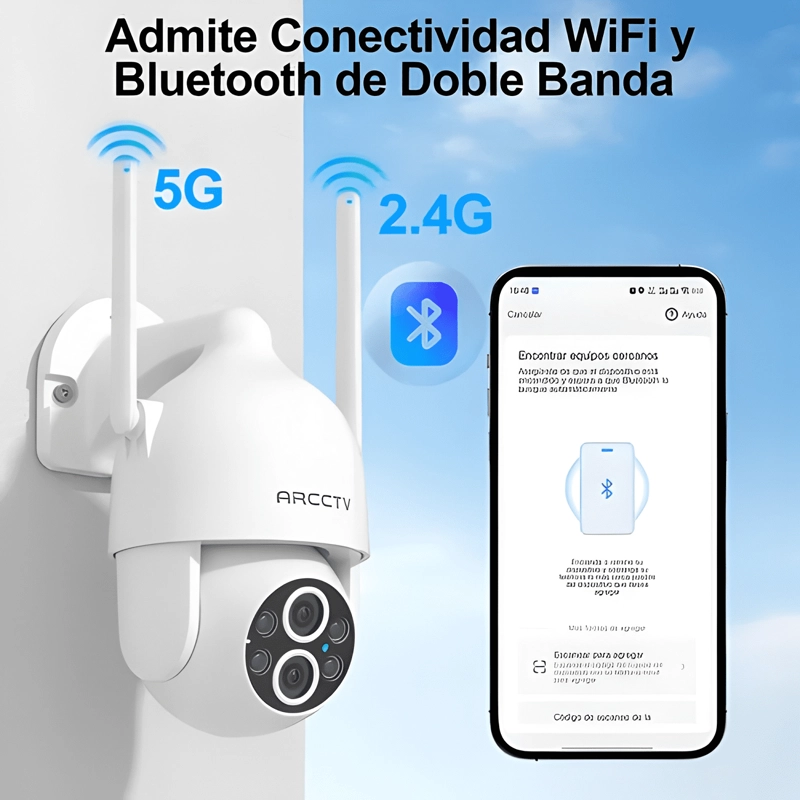 CAMARA DE SEGURIDAD WIFI IP DOBLE LENTE CON AUDIO HD M14 - 1