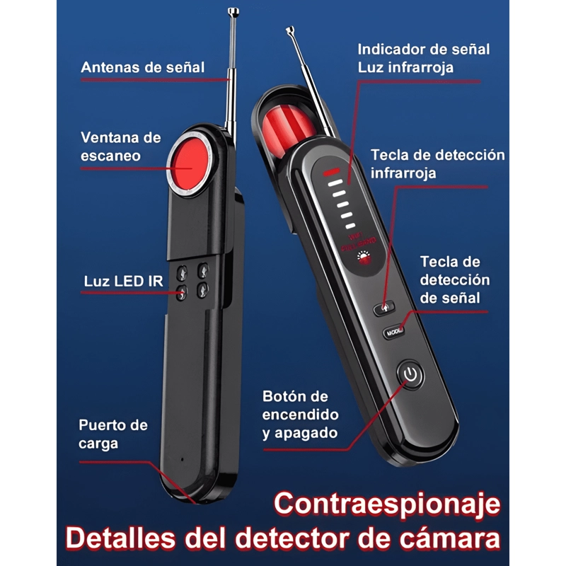 DETECTOR DE CAMARA MINI ESPIA MICROFONO Y RASTREADOR GPS - 1