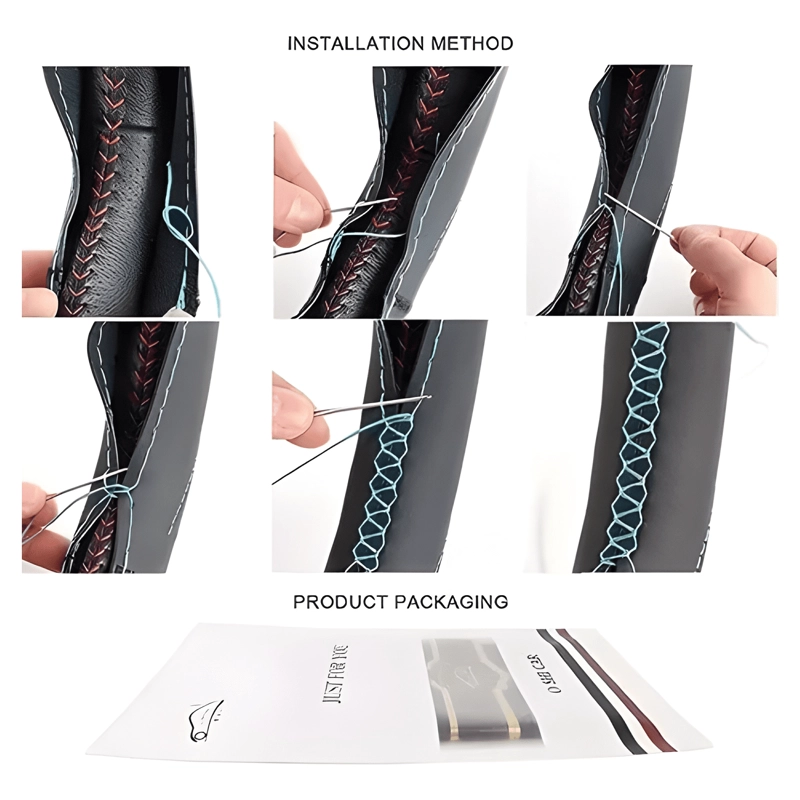 FUNDA CUBRE VOLANTE COSIDO ANTIRRESBALANTE UNIVERSAL - 1