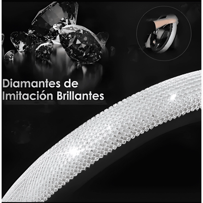 FUNDA CUBRE VOLANTE CON BRILLOS TIPO DIAMANTE AUTO/ CAMIONET - 2