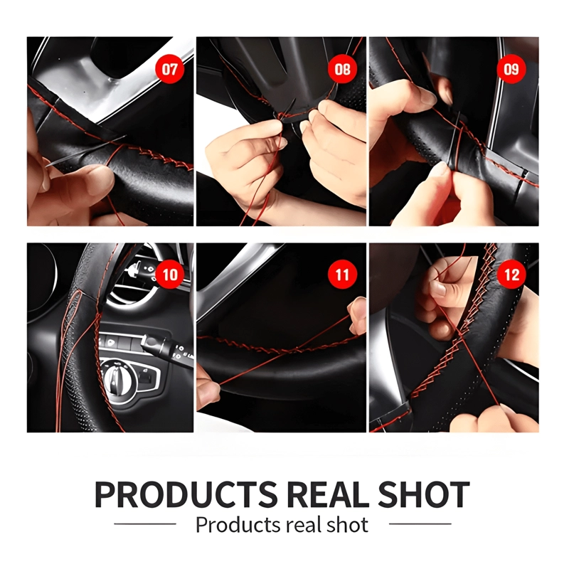 FUNDA VOLANTE 3D ANTIDESLIZANTE UNIVERSAL - COSIDO - AUTOMO - 3