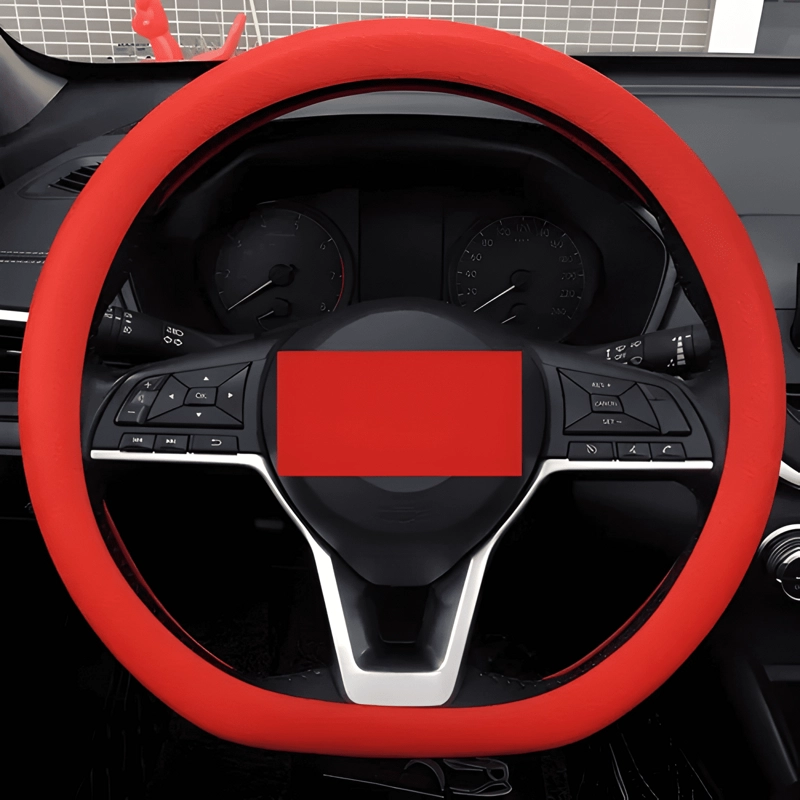 CUBRE VOLANTE FUNDA DE SILICONA PARA AUTOS UNIVERSAL DE MODA - 1